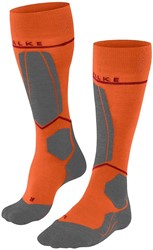 Falke SK4 Advanced Compression Light - Flash Orange - Skisocken