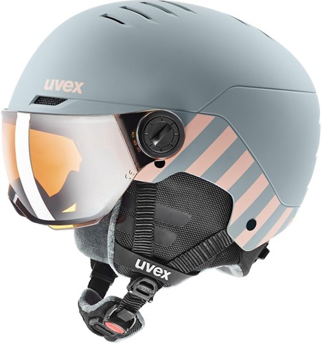 Uvex Rocket Jr. Visor - Rhino/Blush Mat - 54-58 cm