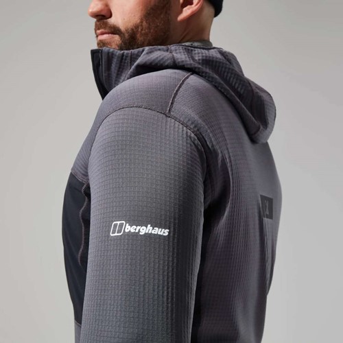 Berghaus M's MTN Guide MW Hoody - Grey Pinstripe/Jet Black
