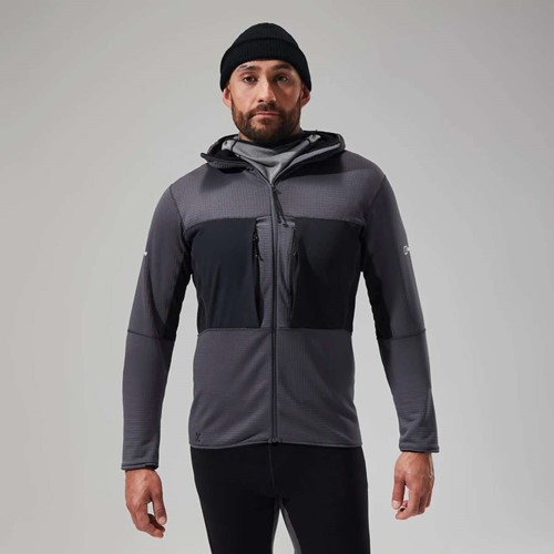Berghaus M's MTN Guide MW Hoody - Grey Pinstripe/Jet Black