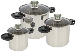 Bo-Camp - Cookware set - Elegance Compact 3 - 3 Pieces - RVS