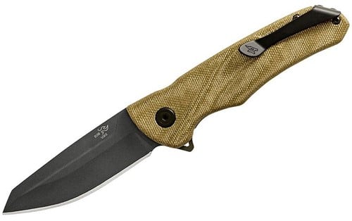 Buck Sprint Ops Pro Green Canvas Micarta PE