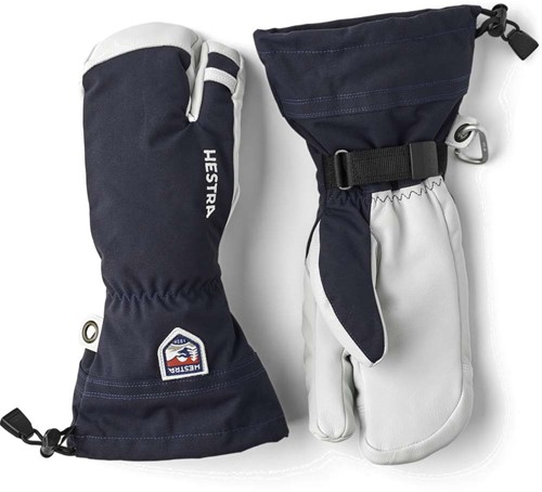 Hestra Army Leather Heli Ski - 3 Finger - Navy - 6