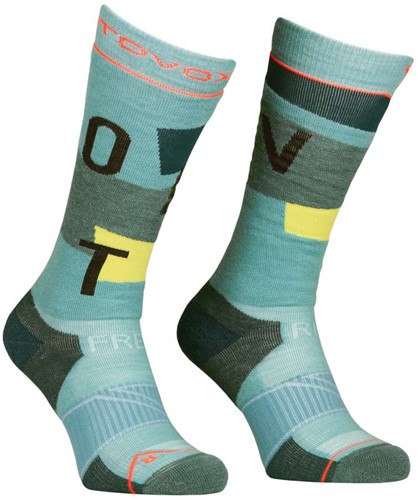 Ortovox Freeride Long Socks Cozy W - Ice Waterfall - 35-38