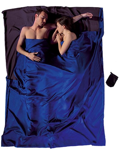 Cocoon Travelsheet Double - 100% Silk - Tuareg/Ultramarine Blue