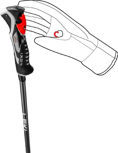 Leki Carbon 14 3D - Black Dark Anthracite/Bright Red