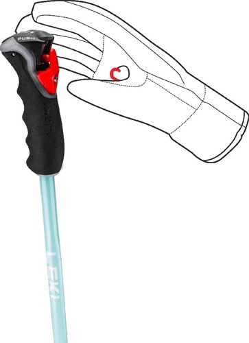 Leki Artena Airfoil 3D - Dark Anthracite/Light Turquoise/White