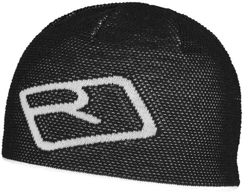 Ortovox Merino Logo Knit Beanie - Black Raven