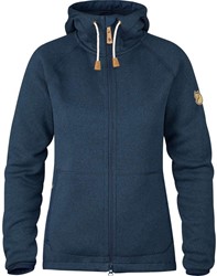 Fjallraven Övik Fleece Hoodie - Navy - Women's Fleece Jacket