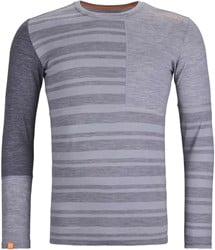Ortovox 185 Rock'N'Wool Long Sleeve - Grey Blend - Merinounterwäsche Herren