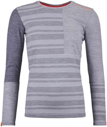 Ortovox 185 Rock'N'Wool Long Sleeve - Grey Blend - Merinounterwäsche Damen