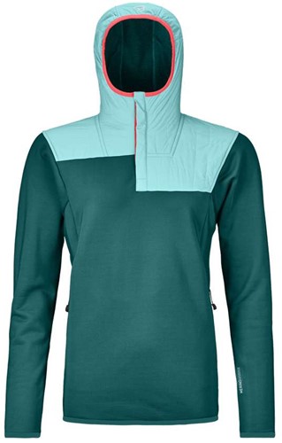 Ortovox Fleece Plus Anorak W - Pacific Green - M