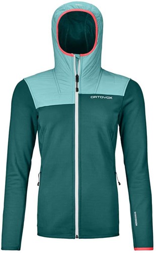 Ortovox Fleece Plus Hoody W - Pacific Green - M
