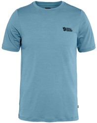 Fjallraven Abisko Wool Logo Short Sleeve - Dawn Blue - T-Shirt Herren