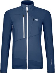 Ortovox Fleece Grid Jacket W - Blue Nunatak - L