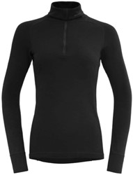 Devold Duo Active Merino 205 Zip Neck - Schwarz - Thermounterwäsche Damen