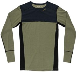 Devold Lauparen Merino 190 Shirt - Ink/Lichen/Black - Thermoshirt Herren