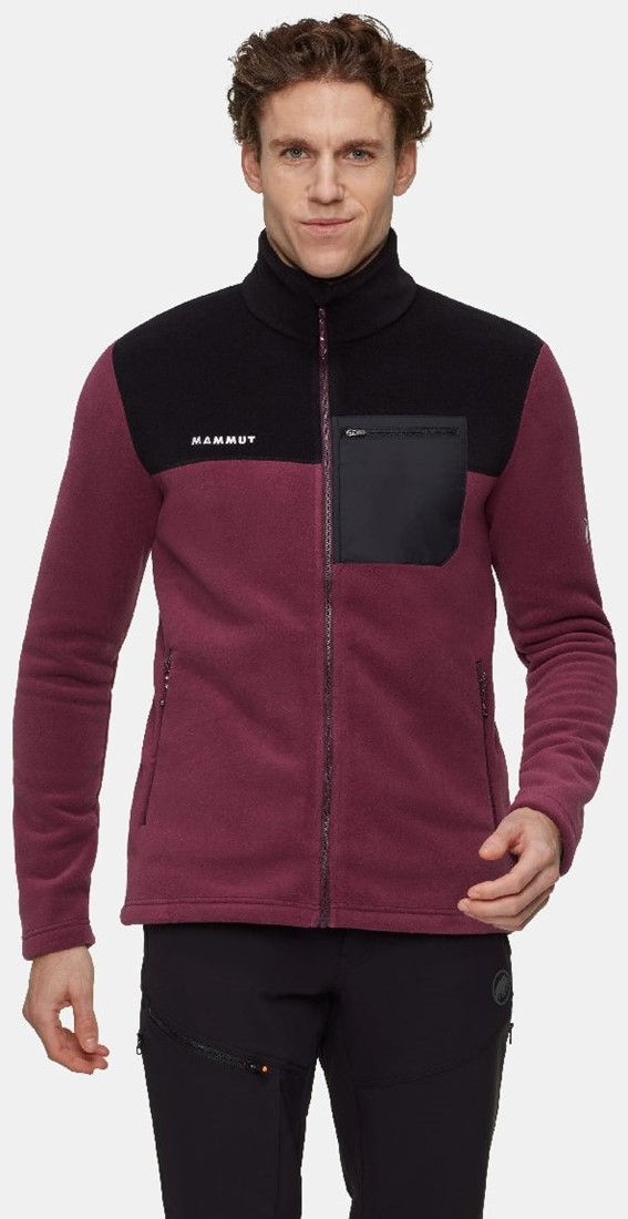 Mammut Innominata ML Jacket – Men's Polartec Thermal Pro Fleece, Retro Style, High Collar, Zippered Pockets