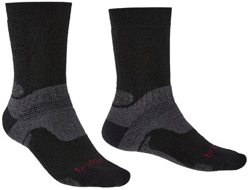 Bridgedale Midweight Merino Performance Boot - Schwarz - Wandersocke Herren