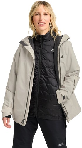 Jack Wolfskin Flowline 3-in-1 Jacket W - Pale Sand