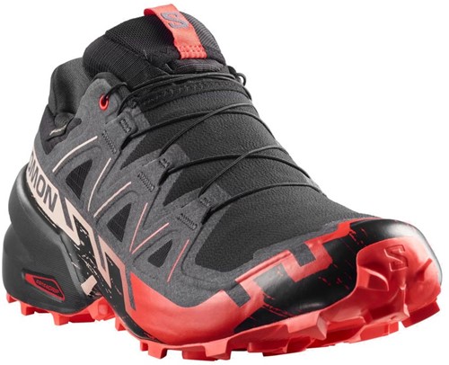Salomon Speedcross 6 GTX - Black/Fiery Red/Almond Milk