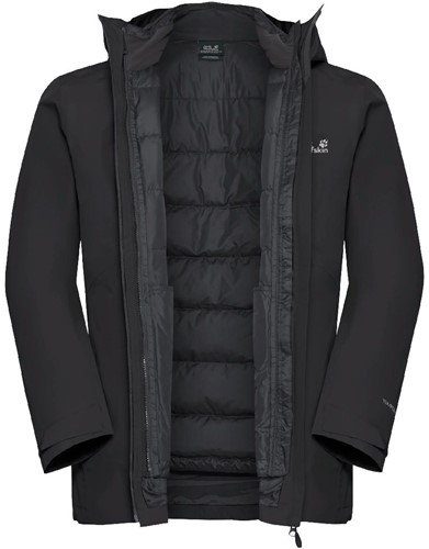 Jack Wolfskin Icecape 3-in-1 Down Jacket M - Black