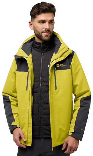 Jack Wolfskin Jasper 3-in-1 Jacket M - Chartreuse