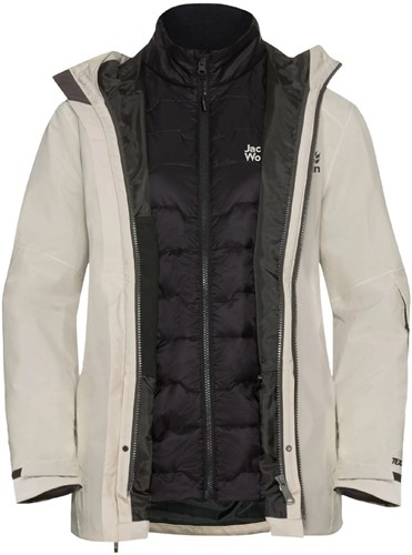 Jack Wolfskin Flowline 3-in-1 Jacket W - Pale Sand