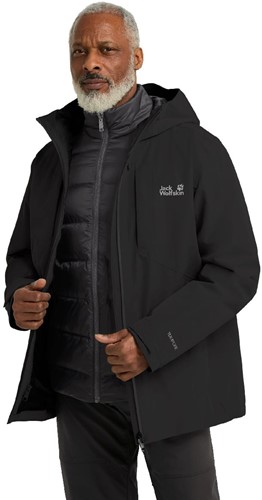 Jack Wolfskin Icecape 3-in-1 Down Jacket M - Black