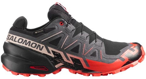 Salomon Speedcross 6 GTX - Black/Fiery Red/Almond Milk - 40 2/3 (UK 7)