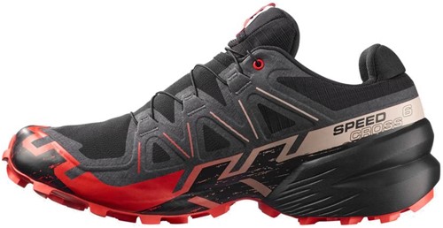 Salomon Speedcross 6 GTX - Black/Fiery Red/Almond Milk
