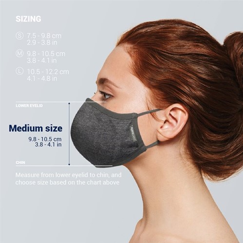 Pacsafe Silver Ion - Mundmaske - Silber - M-2