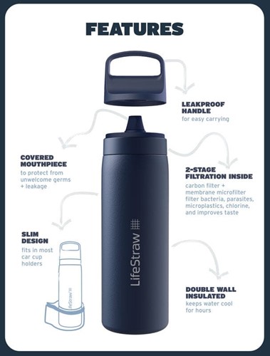 LifeStraw Go Series - Stainless Steel - 500 ml
