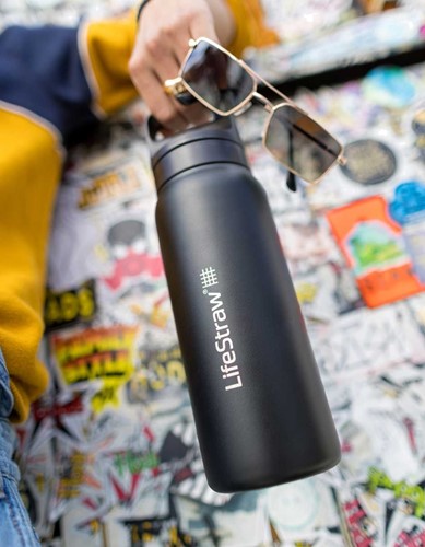 LifeStraw Go Series Insulated Stainless Steel Water Filter Bottle - 1L