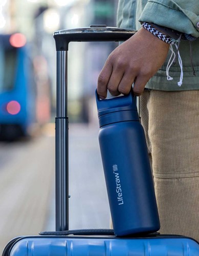 LifeStraw Go Series Insulated Stainless Steel Water Filter Bottle - 1L