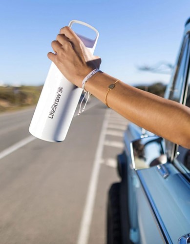 LifeStraw Go Series Insulated Stainless Steel Water Filter Bottle - 1L