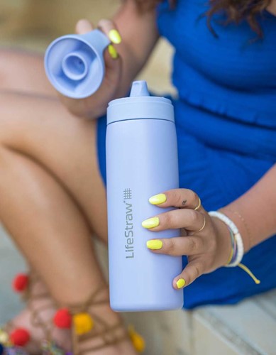 LifeStraw Go Series Insulated Stainless Steel Water Filter Bottle - 500 ml