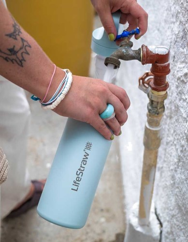 LifeStraw Go Series Insulated Stainless Steel Water Filter Bottle - 500 ml