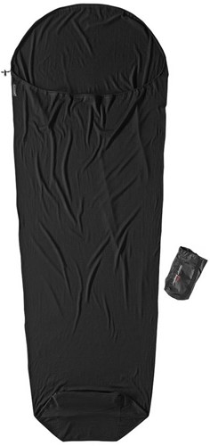 Cocoon Mummy Liner - 100% Merino Wool - Schwarz