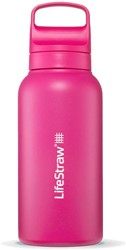 LifeStraw Go Series Insulated Stainless Steel Water Filter Bottle - 1L - Orchid Pink