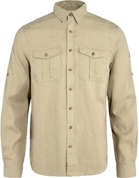 Fjällräven Övik Travel Shirt Long Sleeve - Sand Stone - Herrenshirt