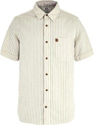 Fjällräven Övik Travel Shirt Short Sleeve M - Chalk White-Sand Stone - Shortsleeve Herren