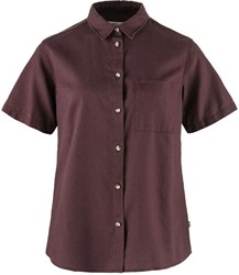 Fjällräven Övik Travel Shirt Short Sleeve - Port - Women's Short Sleeve