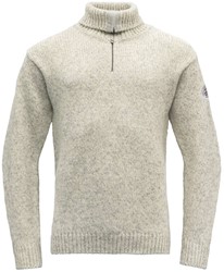 Devold Nansen Wool Zip Neck - Grey Melange - Sweater