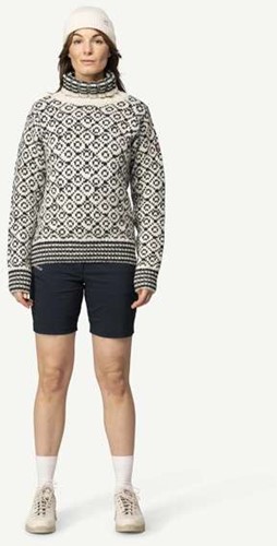 Devold Svalbard Wool High Neck - Offwhite/Anthracite