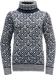 Devold Svalbard Wool High Neck - Night/Offwhite - Sweater