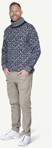 Devold Svalbard Wool High Neck - Night/Offwhite