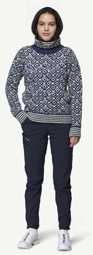 Devold Svalbard Wool High Neck - Night/Offwhite