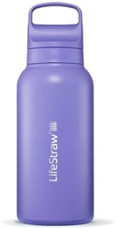 LifeStraw Go Series Insulated Stainless Steel Water Filter Bottle - 1L - Thistle Purple