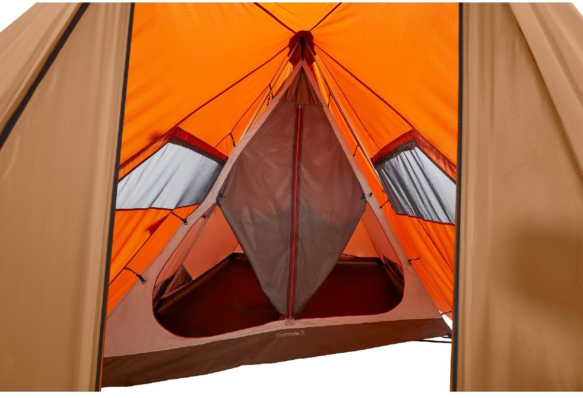 【新品】nordisk Thrymheim 3 Square Tipi Tent Nordisk Thrymheim 3 PU - Picante/Cashew - 3 Person Tent